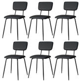 HAOYYE 6PCS Modern Padded Dining Chairs with Iron Frame, Adjustable Foot Pads, Comfortable Cushioned Seats
